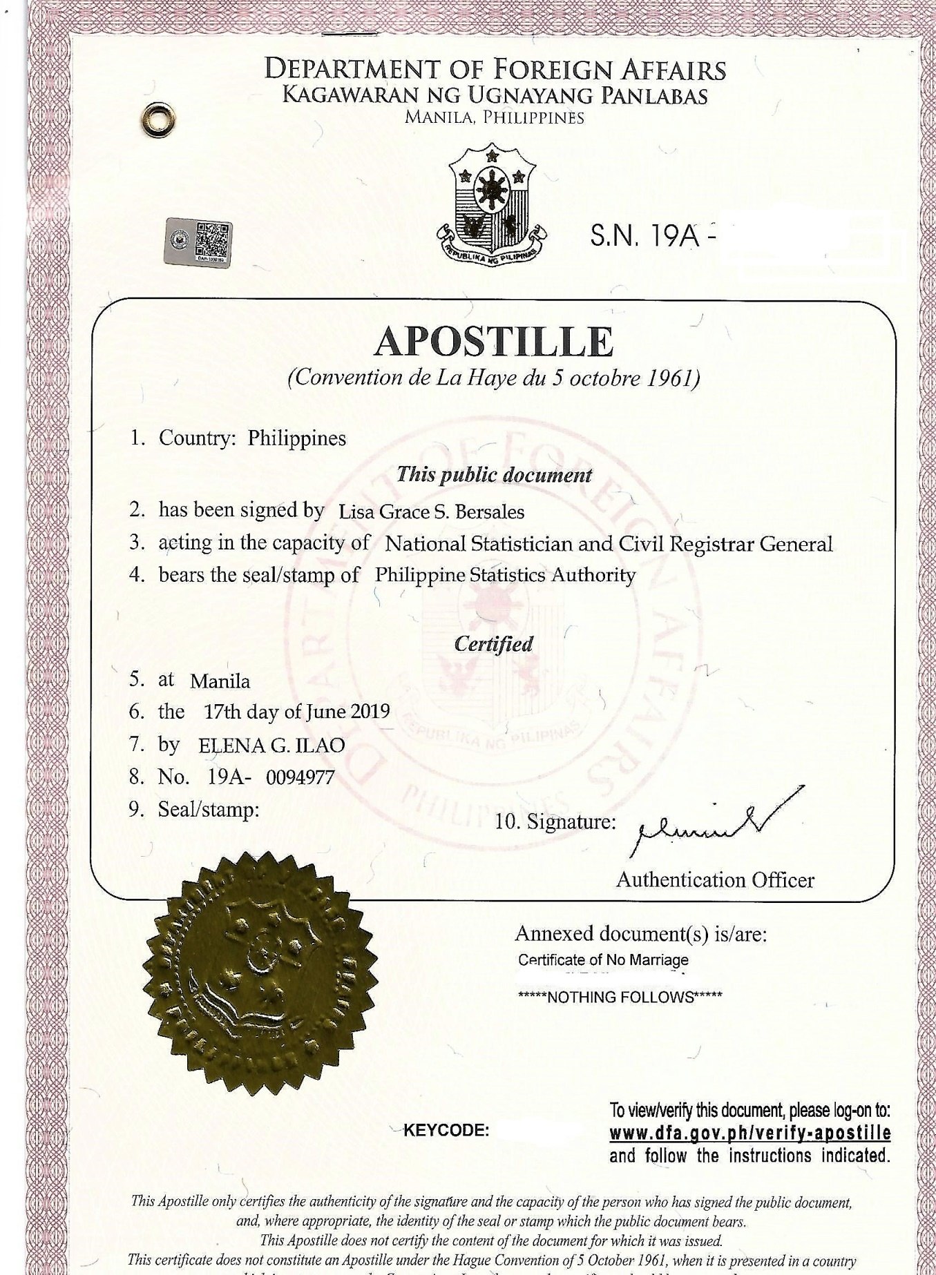 What is document apostille?